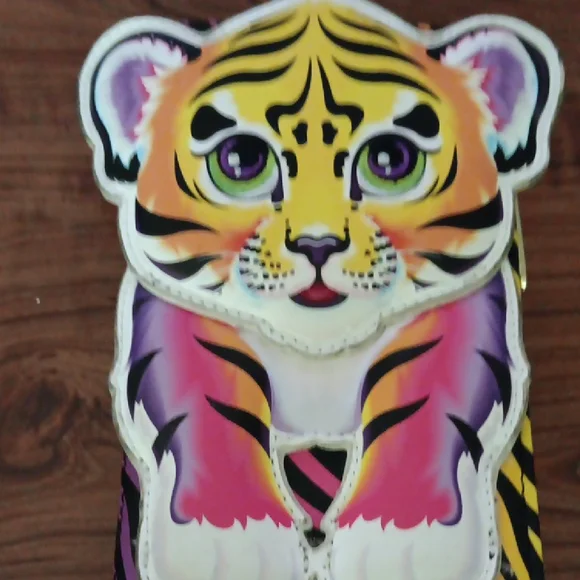 Lisa Frank Tiger Clutch - Yellow, Purple, Pink - Picture 1 of 4